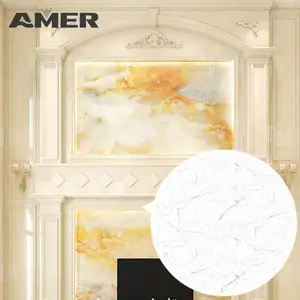 Amer 1220x2440 прямых продаж индивидуальные различные цвета мраморная ПВХ доска стеновая панель