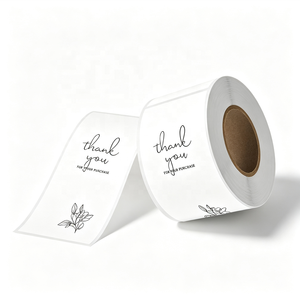 Adhesive <b>Sticker</b> <b>Roll</b> Custom Hot Stamping Logo Kraft Paper Multi Layer Glossy Finish Merchandise Box Packaging - Product Image 1