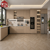 Meubles de cuisine modernes intelligents avec rangement intégré, four encastré, solution tout-en-un pour projets d'appartements