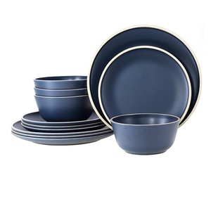 Juego de vajilla de melamina 100%, utensilios de cocina personalizados de lujo, vajilla de melamina, 12 Uds. - Product Image 1