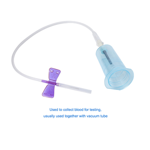 Aguja de seguridad para extracción de <span class=keywords><strong>sangre</strong></span> tipo mariposa, set de infusión <span class=keywords><strong>con</strong></span> alas estándar, certificado CE para extracción general de <span class=keywords><strong>sangre</strong></span> - Product Image 1