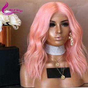 Parrucche <span class=keywords><strong>rosa</strong></span> a taglio Pixie a Bob <span class=keywords><strong>capelli</strong></span> umani da donna con onde profonde HD in pizzo con <span class=keywords><strong>capelli</strong></span> umani anteriori Pre-strappati - Product Image 2