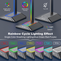 Support de casque de jeu avec éclairage LED multicolore New Bee NB-Z8, support de casque RGB avec chargeur USB