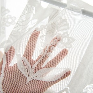 White <b>Lace</b> <b>Curtain</b> Rod Mounted Short Valance Floral Pattern Translucent Living Room Dining Room Balcony Pastoral Style - Product Image 3