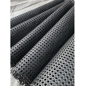 Gran oferta, Material tejido de ratán de caña sintética gris oscuro, rollo de malla de plástico liso ajustable para proyectos de muebles DIY, reutilizable - Product Image 1