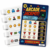 Boletos de descarga personalizados OEM con forma a medida, temática de juego de cinco ventanas, con impresión de seguridad y datos variables