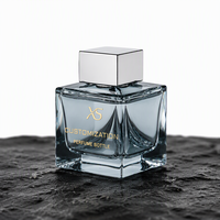 Flacon de parfum en verre transparent carré de luxe, logo personnalisé, 30 ml, 50 ml, 100 ml, conteneur de parfum vide, flacons cosmétiques en verre avec vaporisateur