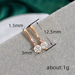 Orecchini a perno minimalisti piccoli da donna, semplici con intarsi scintillanti, gioielli per l'orecchio da abbinare ogni giorno - Product Image 5