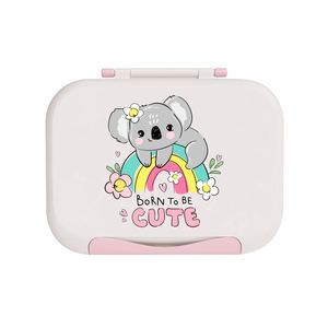 กล่องข้าวเบนโตะเด็กน่ารัก ป้องกันการรั่วซึม 3 ช่อง ฝาซิลิโคนถอดได้ <span class=keywords><strong>ใช้</strong></span><span class=keywords><strong>กับ</strong></span><span class=keywords><strong>ไมโครเวฟ</strong></span>ได้ <span class=keywords><strong>วัสดุ</strong></span>เกรดอาหารสำหรับโรงเรียนและสำนักงาน - Product Image 4