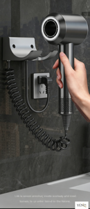 Hotel Hair Dryer Hotel 1600 Watt Wall Mounted Electrical Hair Dryer for Bathroom - Product Image 3