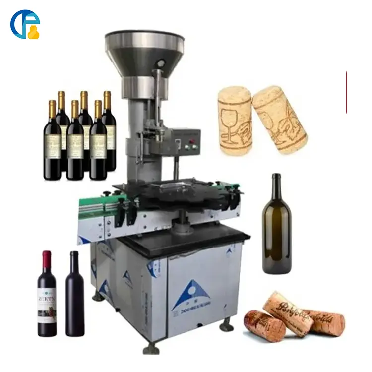 Máquina de prensado de corcho, máquina automática de sobremesa para botellas de vino, champán