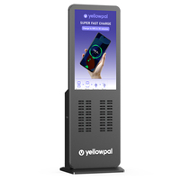 Station de location de batteries externes Li-Polymère à charge rapide |   Lecteur de cartes à code QR 48 emplacements USB pour borne de distribution automatique, sortie 22,5 W