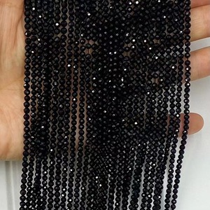 Fatingna Jewelry Wholesale High Quality Natural Cut <strong>Black</strong> Spinel Strand <strong>Beads</strong> for DIY Women Men Bracelet Necklace - Product Image 5