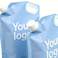 Pochettes souples 3L 5L recyclables avec poignée pour détergent liquide, emballage pour recharge de lessive, personnalisable OEM
