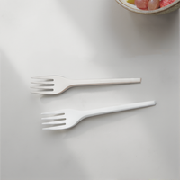 Greenday Custom Color CPLA Vork PLA Volledig Biologisch Afbreekbaar Bestek Tafelgerei Vork voor Feest Restaurant Afhaal Fastfood Fruit Taart