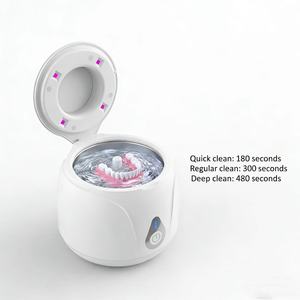 Limpiador Dental Ultrasónico Portátil para el Hogar, Máquina Alineadora de Dentaduras Postizas, Limpiador Vibratorio Ultrasónico a Prueba de Agua - Product Image 1