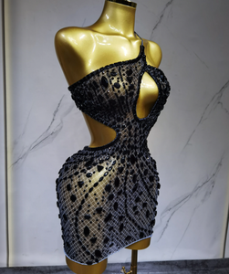 Nuovo arrivo da donna 2025 Sexy senza schienale scavato con diamanti abito da sera da ballo di compleanno di lusso per festeggiare il body da donna - Product Image 6
