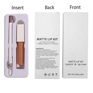 Kit de fabrication de gloss et de gel à lèvres vegan longue tenue et waterproof, avec crayon à lèvres, pour toutes les carnations, emballage personnalisable rose/blanc - Product Image 6