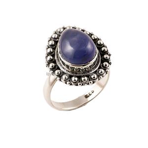 925อัญมณี Tanzanite ธรรมชาติเงินสเตอร์ลิงทำด้วยมือแหวนแต่งงานขายส่งผู้ผลิตเครื่องประดับหมั้นสำหรับปาร์ตี้ - Product Image 1