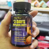 Cápsula femenina de hierbas naturales Hip up, glúteos más grandes, caderas más anchas, borra la celulitis, cápsula de glúteos de cadera de 3 días OEM