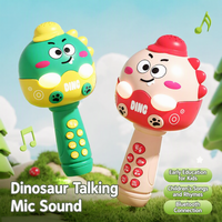 Nouveau jouet dinosaure chantant de dessin animé 2026 : Microphone karaoké pour enfants avec haut-parleur intégré et Bluetooth sans fil