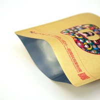 Pochette plate en Mylar à trois soudures latérales pour masque facial, finition soignée, étanche, emballage cosmétique