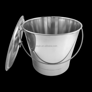 Seau à glace en acier inoxydable avec poignée pour bar et fêtes - Product Image 4