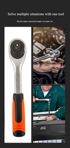 Trinquete de Liberación Rápida Bidireccional de Alta Calidad con 72 Dientes, Tres Bocas de Vaso y Mango Gomaado para Herramientas de Mecánico - Product Image 5