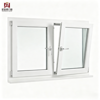 Fenêtre à battant et à bascule en PVC certifiée CE, double ou triple vitrage, verre Low-E, ouverture vers l'intérieur, pour projets résidentiels européens