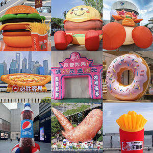Şişme çörek şekli balon plaj parti fikirleri dev şişme dondurma Hamburger gıda modeli reklam için şişme - Product Image 6