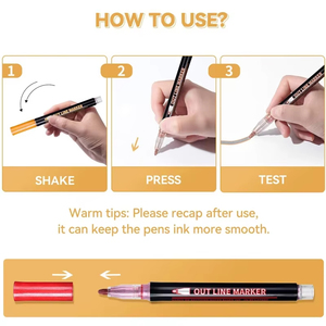 12 Farben/Set Marker-Stifte Textmarker Zurück zur Schule Zubehör für Konturen, Graffiti, Malerei, Zeichnen Kinder-Kunstzubehör Geschenk - Product Image 6