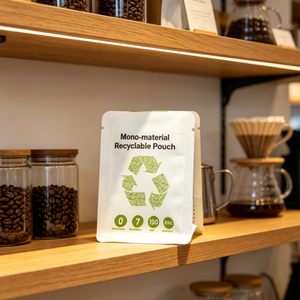 Bolsa de Café Monomaterial Mono-PE de Alta Barrera PPWR Lista para Envasar, 100% Reciclable, Válvula Personalizada, Cierre de Cremallera, OEM, MOQ Bajo - Product Image 4