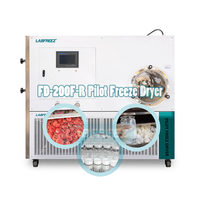 LABFREEZ 20kg Pilot Siliconenolie Circulerende Probiotica Polypeptide Voedsel Fruit Lyofilisator Vacuüm Vriesdroger