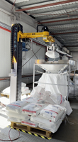 Robot de déchargement automatique de sacs 25 kg – Machine à vider les sacs en résine PE – Robot d'ouverture de sacs en polyéthylène avec alimentation par trémie