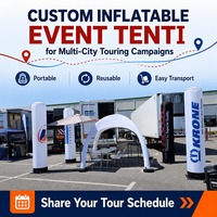 Gazebo Inflable Oxford 400D Hermética Impresión Personalizada Dosel Promocional Techo Desmontable Paredes Laterales Feria