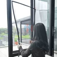 Moustiquaire de fenêtre en fibre de verre transparente, flexible, à haute élasticité, personnalisable et anti-moustiques intégrée, pour salle de bain et hôtel