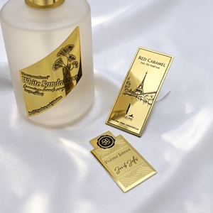 Emballage de parfum en métal doré personnalisé OEM, logo de marque classique, étiquette de marque privée pour flacons de parfum - Product Image 1