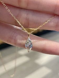 จี้เพชรทรงมาร์คีส์ 1.19 กะรัต ผลิตในห้องปฏิบัติการ ทองคำแท้ 18K ยี่ห้อ Xinfly Custom สำหรับผู้หญิงและผู้ชาย - Product Image 5