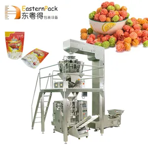 Fully Tape Bubble Gum Full Automatic Pellet Vertical Packing 4 Side For Sealing Packaging Machine