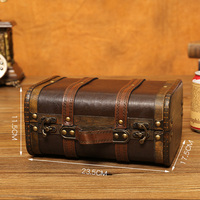 Valise en bois vintage, boîte de rangement, style antique, accessoire de photographie, organisateur de présentation