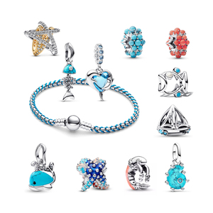 OEM S925 colgantes de plata esterlina Animal <span class=keywords><strong>serie</strong></span> cobre encantos océano elementos colgantes con pulseras joyería regalos para amigos - Product Image 1