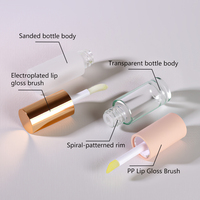 Botol Minyak Esensial Kaca Silinder Frosted 10ml dengan Pipet, Wadah Serum Matte Finish Grosir