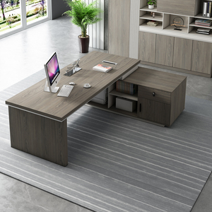 Venta al por mayor de muebles de oficina modernos Boss Luxury Table Escritorio de oficina en forma de L para Ejecutivo/gerente/CEO - Product Image 4