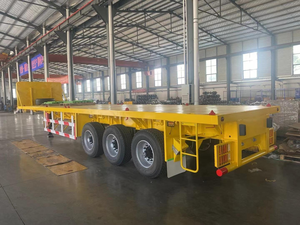 Semi-remorque plate robuste de haute qualité avec structure résistante à l'usure et châssis stable pour le <span class=keywords><strong>transport</strong></span> routier de marchandises lourdes - Product Image 3