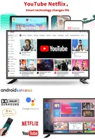 Téléviseur intelligent QLED OEM 85 100 120 pouces avec design sans bordure, système Android 14, écran plein écran, couleur noire, HDR, Wi-Fi, téléviseur pour hôtel