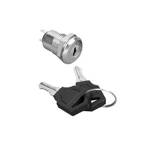 Hot Selling 14,6mm Edelstahl Power Lock Drehschalter EIN-AUS-Schlüsselsc halter Mit <span class=keywords><strong>2</strong></span>-poligen Löt anschlüssen und LED-Kontroll leuchte - Product Image 5