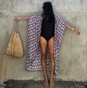 Roupa de praia feminina com estampa personalizada, túnica de praia saida de praia feita sob encomenda, biquíni saida de praia