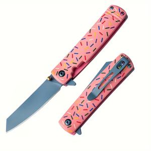Hochwertiger 3D-Druckkrapfen Griff scharfes tragbares taktisches EDC Tragbares Falt taschen messer für den Außenbereich - Product Image 1
