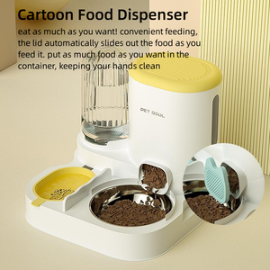 Katı desen 4L plastik otomatik evcil hayvan besleyici entegre kedi ve köpek su sebili için kedi kase malzemeleri ile kedi maması - Product Image 4