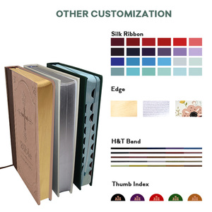 Bibles personnalisées de haute qualité avec bords dorés, designs uniques imprimés en usine, grand format <span class=keywords><strong>Louis</strong></span>, dorure en gros, logo personnalisé - Product Image 4